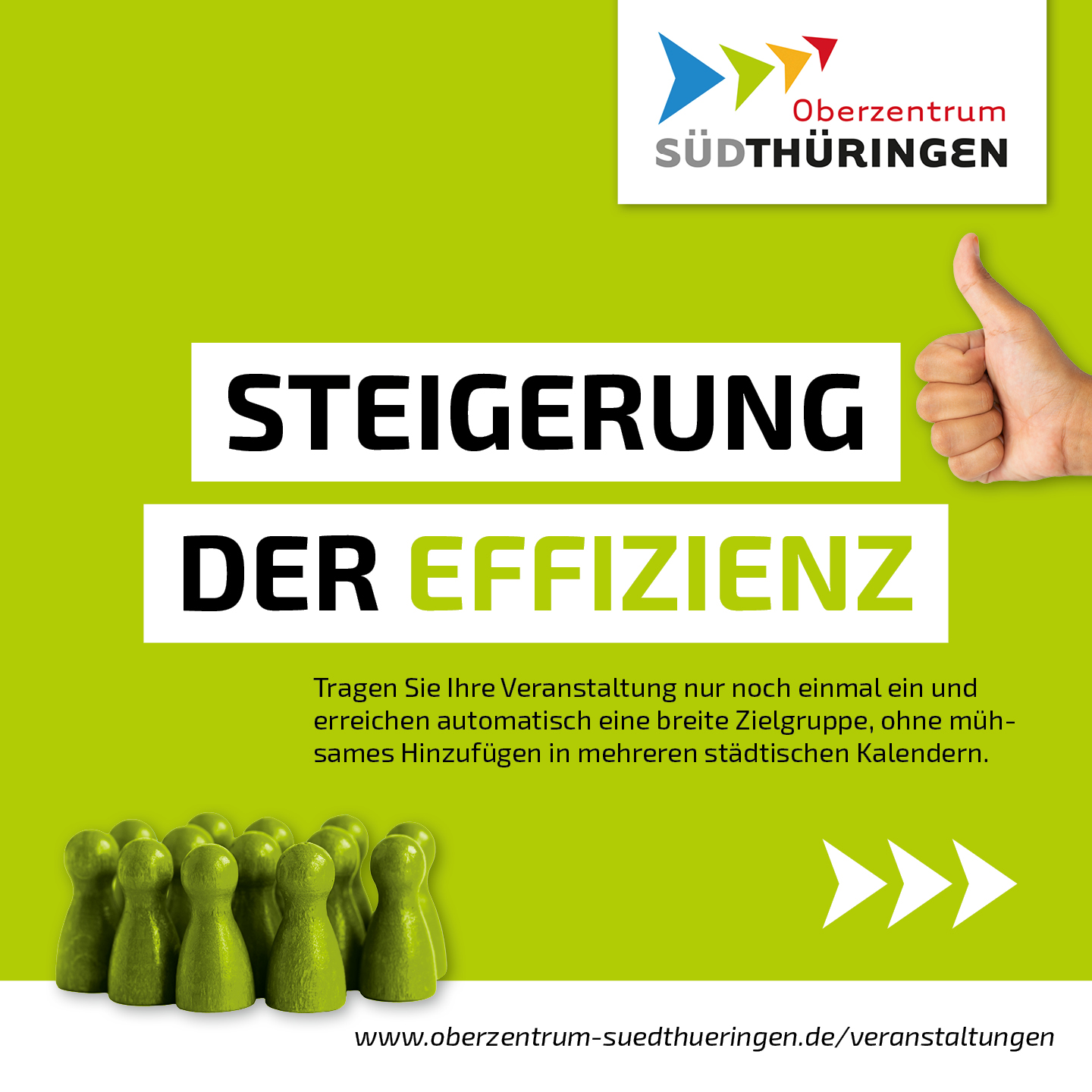 Ein Termin – vierfache Reichweite!
